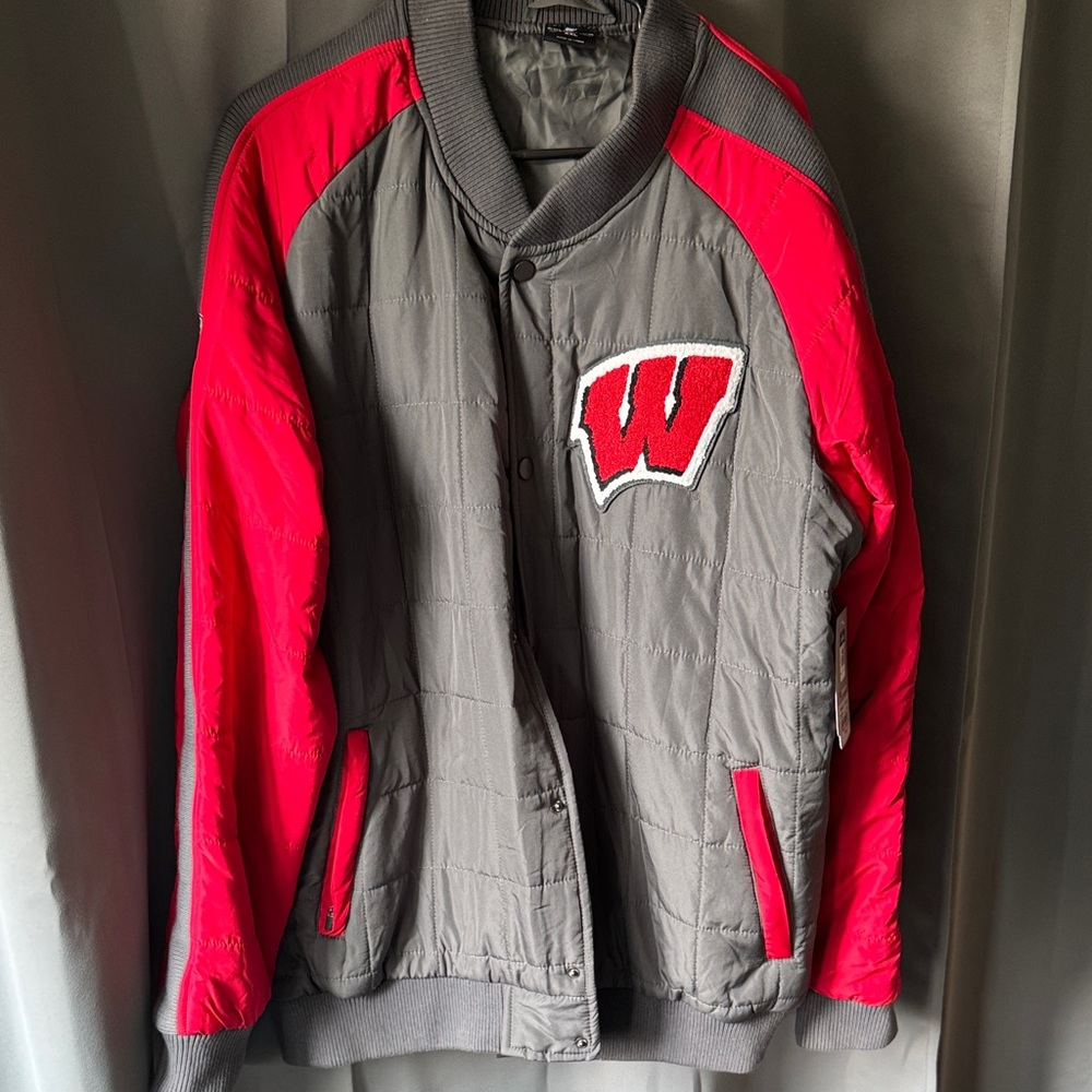 Wisconsin Badgers Varsity Jacket with Logo
